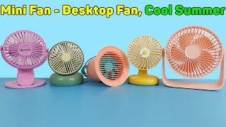 Mini Fan - Desktop Fan, Strong Wind A Comfortable And Cool Summer, Rechargeable | Unboxing & Review