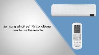 Undervisning Gamle tider Støjende Samsung WindFree™ Air Conditioner: How to use the remote - YouTube