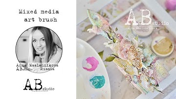 Mixed media art brush. Step-by-step tutorial for AB studio.
