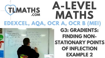A-Level Maths: G3-20 Gradients: Finding Non-Stationary Points of Inflection Example 2