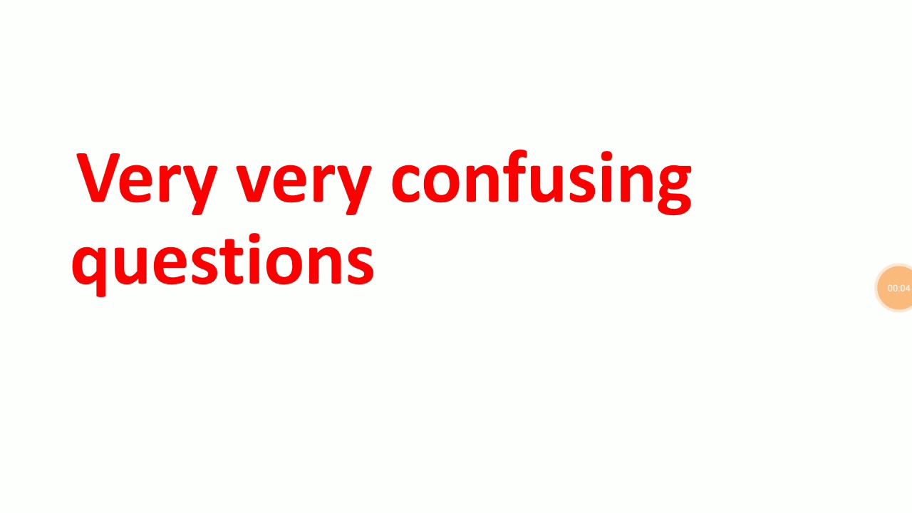 Confusing questions - YouTube