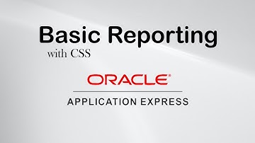 Basic Reporting | Oracle Application Express