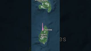 Saint Lucia | Caribbean island |#2023 #shorts #travel #map  #geography