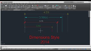 AutoCAD 2014  เส้นบอกขนาด