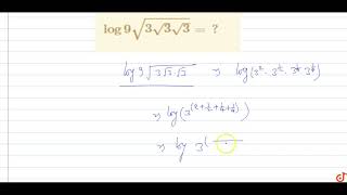 `log 9 sqrt(3 sqrt3 sqrt3)=`