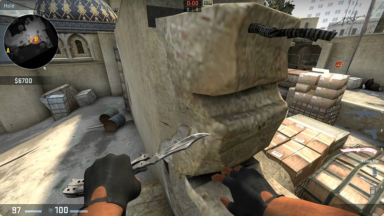 Dust 2 hidden spot + smoke