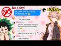 'Bakugo cant say NO to Deku for 24 hours Challenge' BNHA/MHA group chat (texting story)