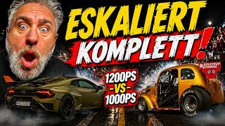 Ich dachte der Huracan gewinnt dann ist ALLES eskaliert Streetcars vs Dragcars vs Supercars RACE1000