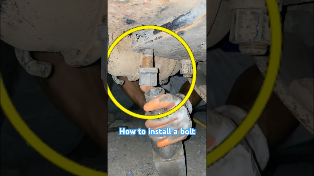 How to install a bolt. #tools #tips #machine #asmr #repair #skills #shorts