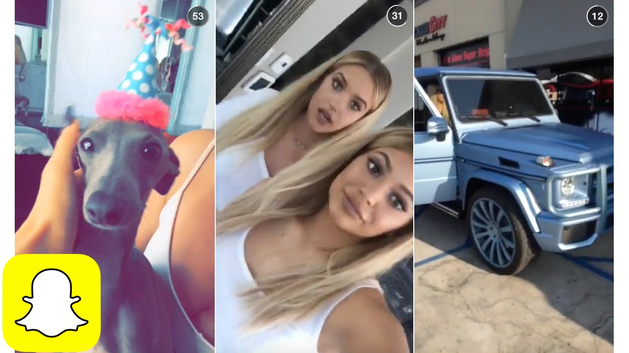 Kylie Jenners New Car Dogs Birthday On Snapchat Youtube