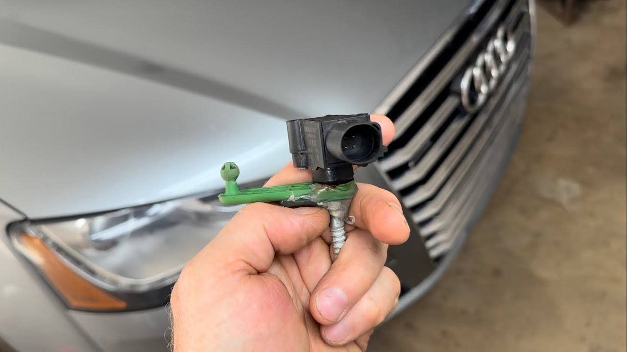 fixing NOT replacing “headlight level sensor” Audi, Volkswagen - YouTube