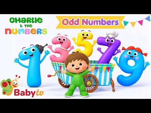 Let’s Learn Odd Numbers! 🔢😊 | Count Along with Charlie: 1, 3, 5, 7, 9 | Baby TV for Kids