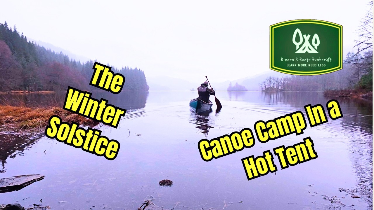 Hot Tent Canoe Camping | Winter Solstice in the Scottish Highlands (ASMR)