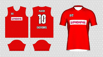 How to Make Geometric Red Sports Jersey Pattern Design in CorelDraw