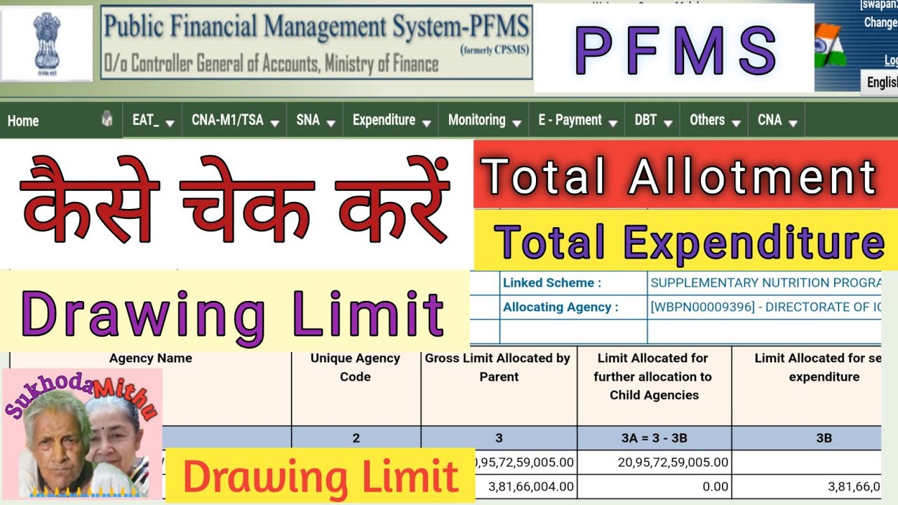 pfms-drawing-limit-ii-total-allotment-in-pfms-ii