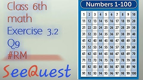 Class 6th math |Exercise 3.2 Q9 | Playing with numbers |