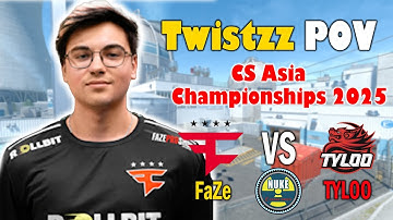 Twistzz POV – TYLOO vs FaZe | Nuke Thriller | CS Asia Championships 2025 #cs2 #pov #twistzz