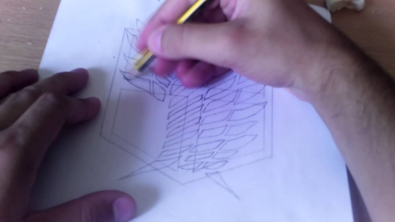 Attack On Titans Recon Corps Logo Speed Draw Youtube Attack On Titans Recon Corps Logo Speed Draw Youtube