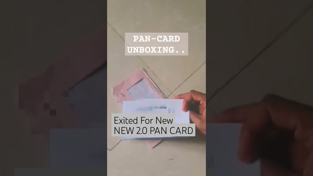  Pancardunboxing Exited For New 2 0 Pan Card Pancard Shortfeed Shorts