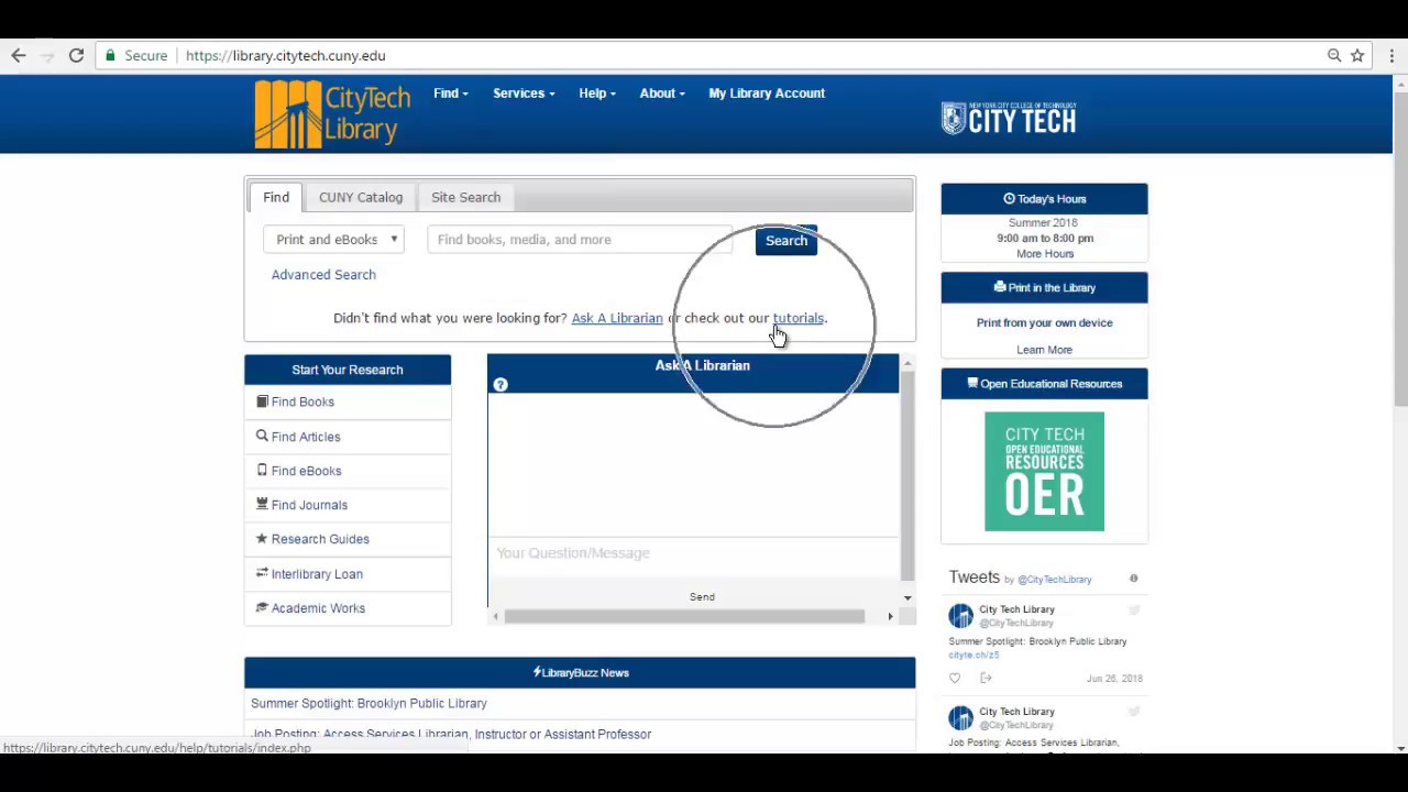 Navigating the Library Website - YouTube