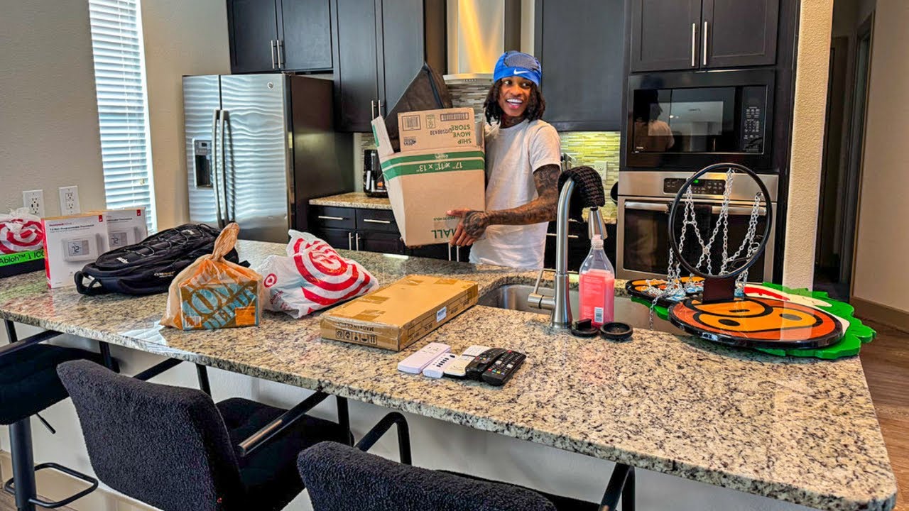 pov: you move out your 1 bedroom into a three story townhouse..