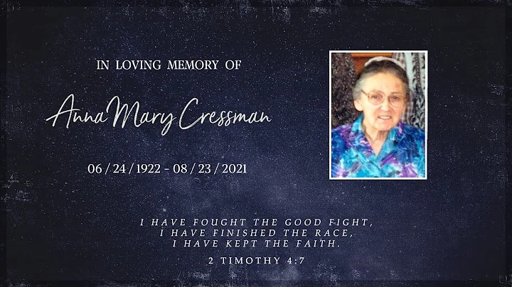 Memorial Service for Anna Cressman