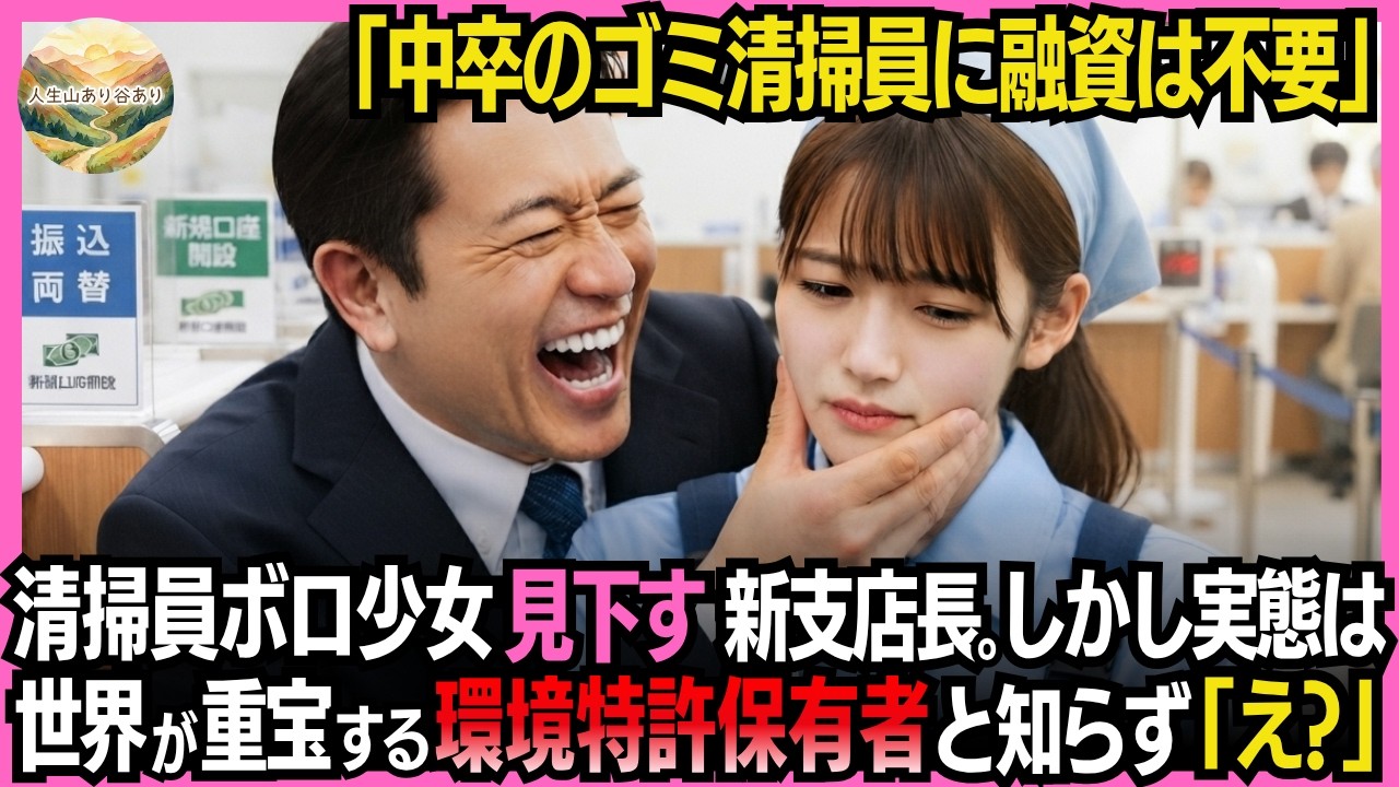 銀行の窓口で、私は自分の申し込み書を目の前で破り捨てられた。「中卒か。通りで数字も読めんわけだ。帰れ」と担当者は笑った。母の手術代を借りるために三度も通ったのに、私の作業着姿を見るなり、学歴だけで判断した。私は泣きもせず、ただ静かに一礼してその場を去った。でも、彼が知らなかったのは、私がただの清掃員じゃないこと。そして、録音ランプが緑に光ったままだったこと。窓口で笑われた数字は、実は彼の想像...