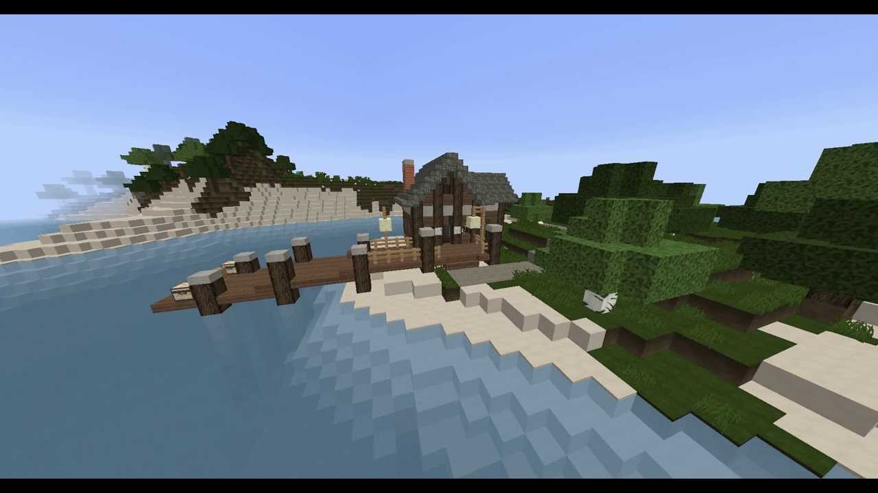 Рыбацкий домик в майнкрафт схема