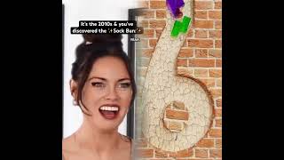 It’s the 2010s &amp; you’ve discovered the “Sock Bun.” #nostalgia #2010s #fashion #millennials
