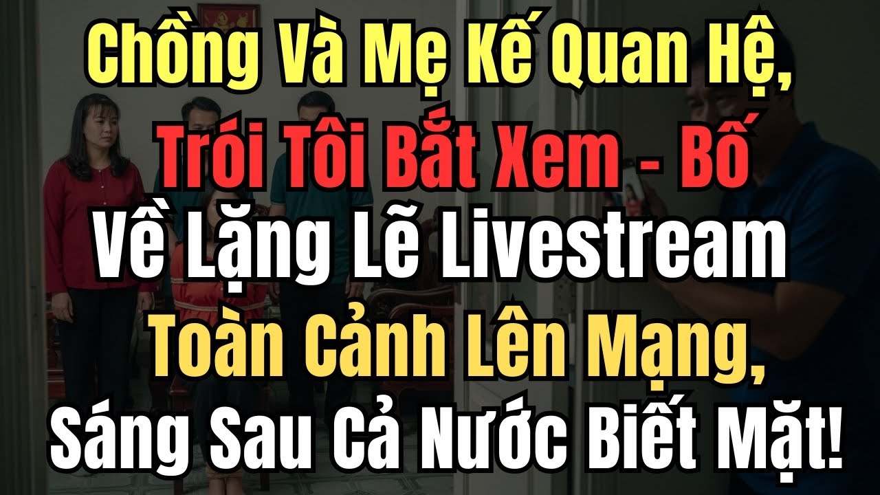 Chồng Và Mẹ Kế Quan Hệ, Trói Tôi Bắt Xem   Bố Về Lặng Lẽ Livestream Toàn Cảnh Lên Mạng, Sáng Sau Cả