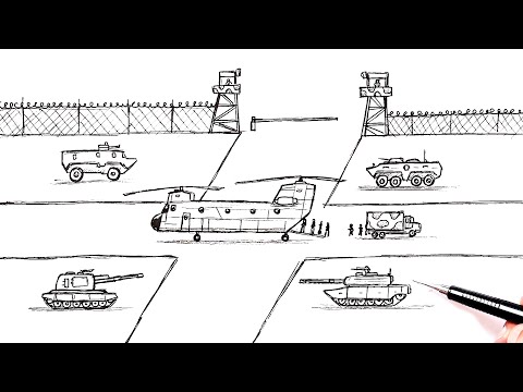 Video: How To Draw Military