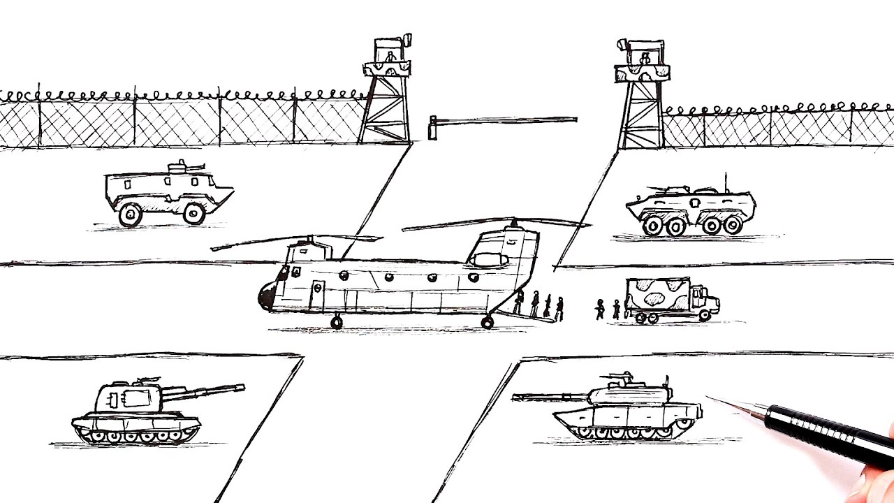 How To Draw Military Base