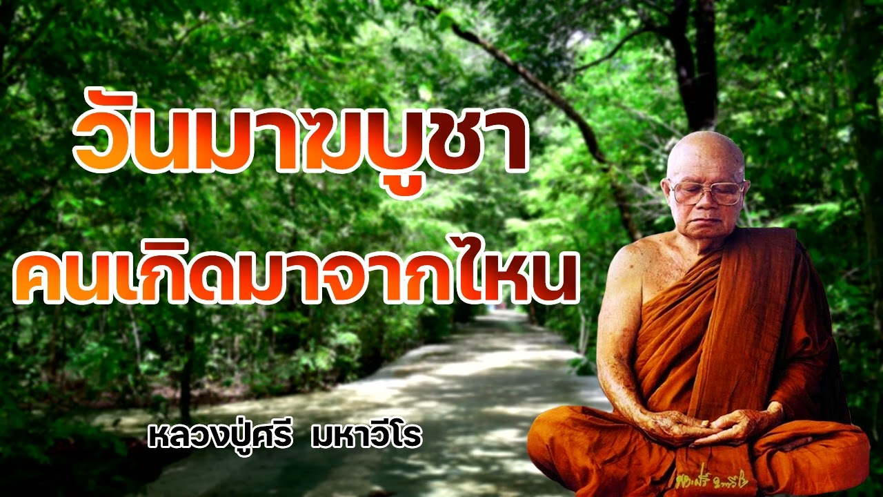 ฟังธรรมะวันมาฆบูชา คนเกิดมาจากไหน หลวงปู่ศรี  มหาวีโร