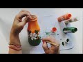 Tri-Color Bottle Art for Independence Day Celebration