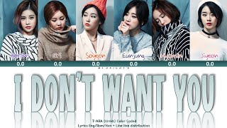 T-ARA (티아라) - 'I Don’t Want You (남주긴 아까워)' Lyrics 가사   Line Distribution (Color Coded Han/Rom/Eng)
