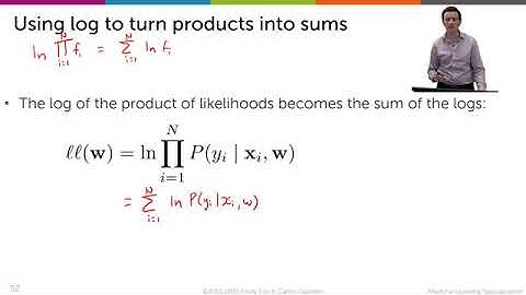 VERY OPTIONAL Expressing the log likelihood