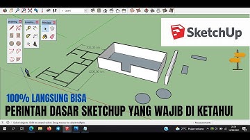 MENGENAL PERINTAH DASAR SKETCHUP - TIPS DASAR PEMULA SKETCHUP TUTORIAL