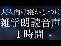 【大人も即寝落ち】睡眠導入用雑学朗読音声１時間【雑学詰め合わせ】【作業用・寝落ち用】