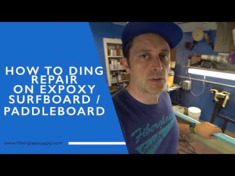 How to: Rail Ding Repair on Painted  Epoxy Surfboard or SUP