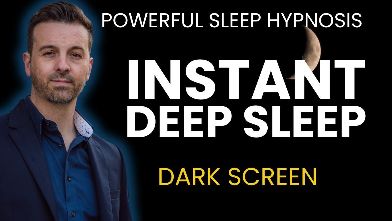 Deep Sleep Hypnosis: Drift Off Quickly & Wake Up Rejuvenated - Dark Screen Meditation