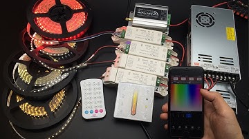 How to use DX6/WIFI-104/R4-5A Controller Control Multi-Zones Color temperature RGBW LED Strip Lights