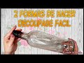 2 FORMAS de hacer DECOUPAGE FACIL♻️ Reciclamos una botella