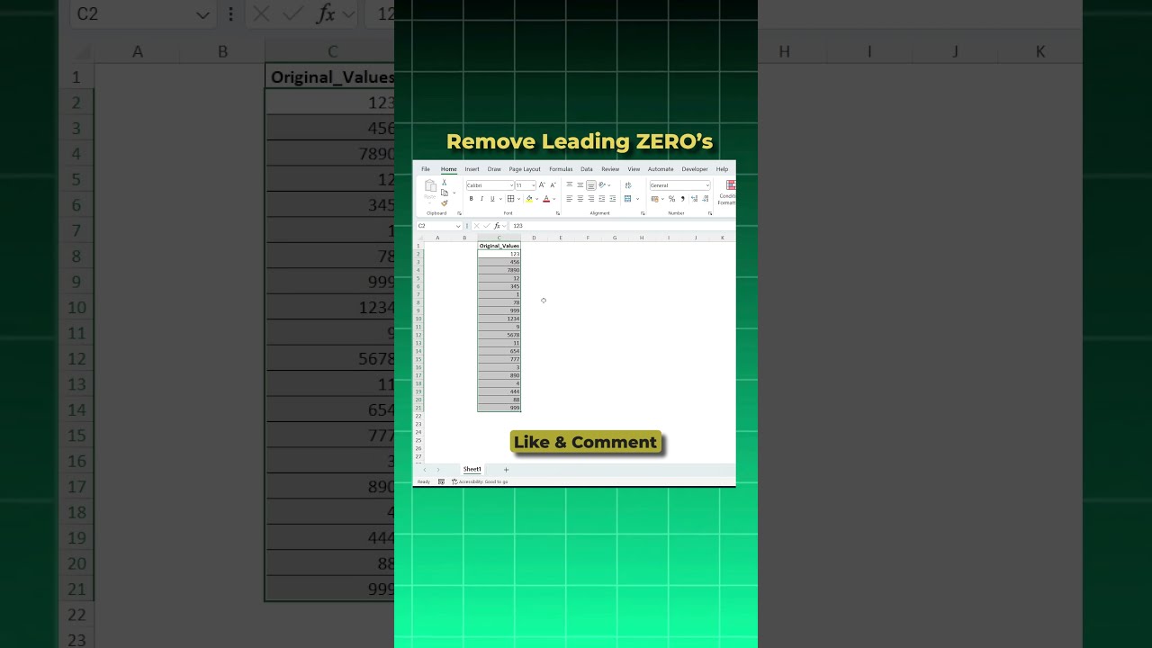 Remove Leading Zeros In Excel 2 Easy Tricks