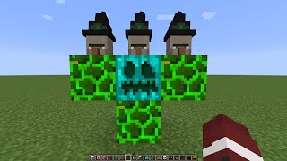 what if you create a MIX WITCH GOLEM in MINECRAFT