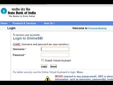 IN-How to Login to Online Banking of State Bank