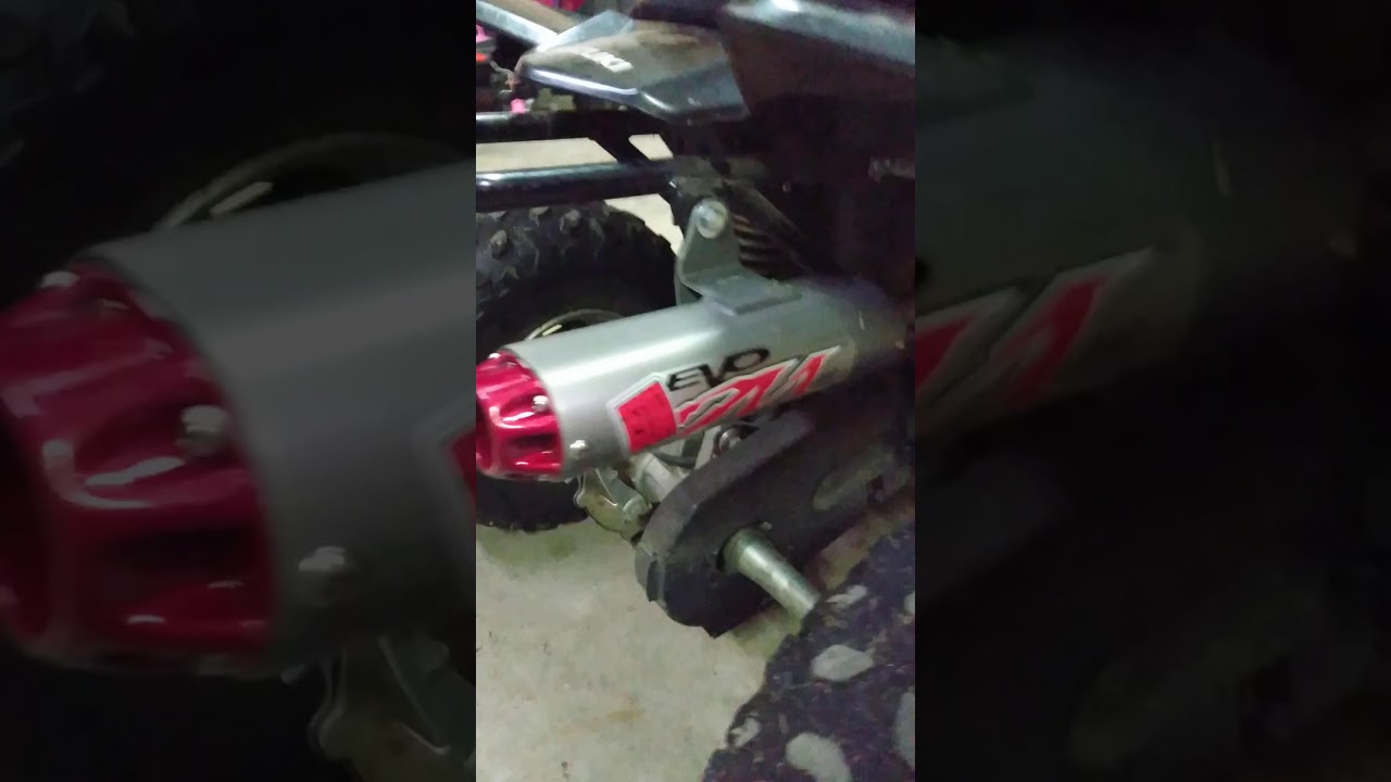 09 Suzuki Quadsport 90 , LT-Z90, ltz90, Big Gun Mini full exhaust.