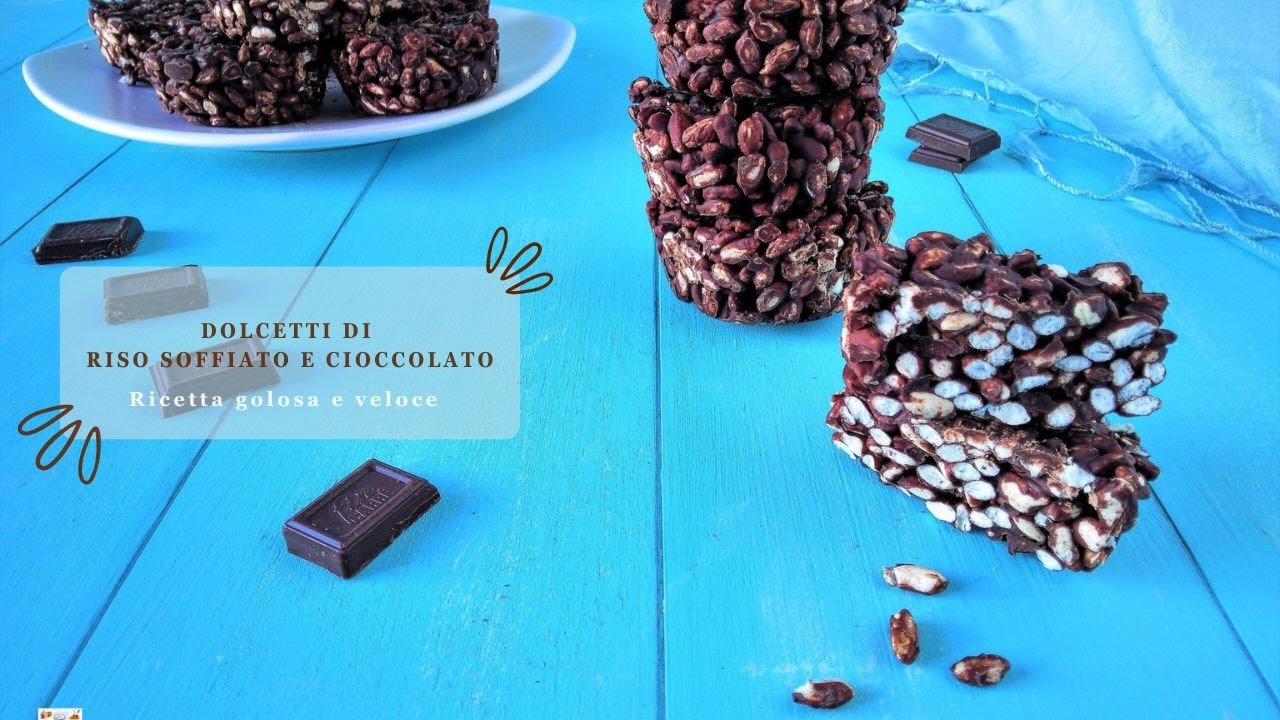 Dolcetti di riso soffiato e cioccolato