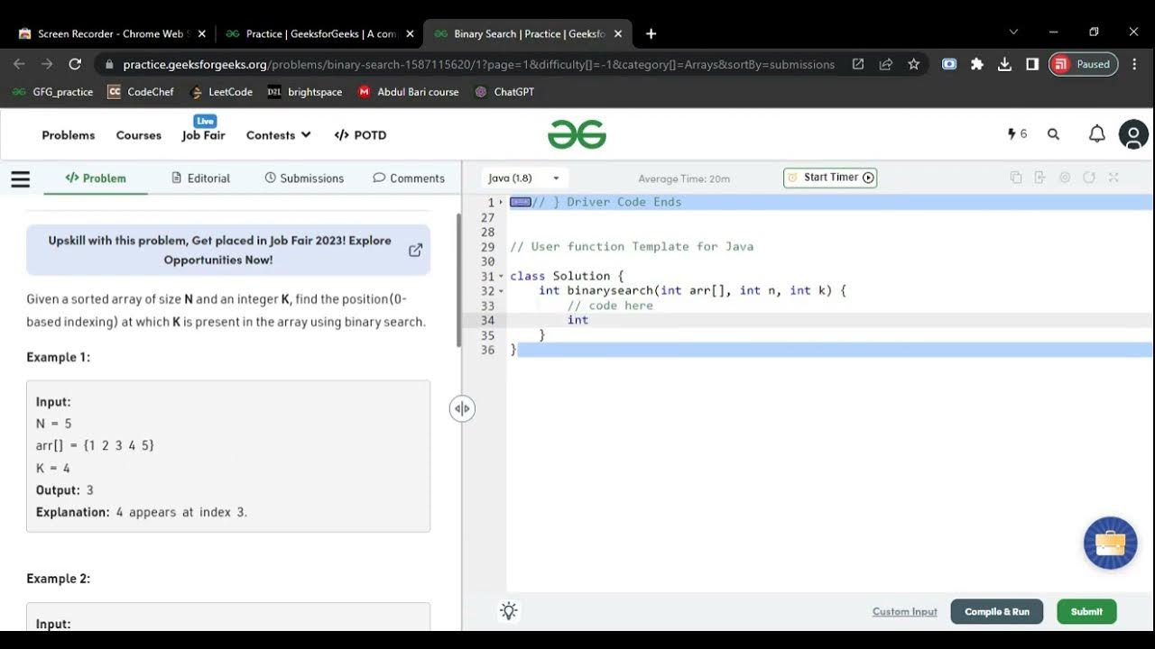 Basic code of linear Search in java - YouTube