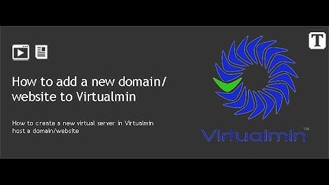 How to add a new website to a VPS with Virtualmin