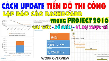 Hướng Dẫn Cách Cập Nhập Tiến Độ Thi Công Trong Project 2016 | Tạo Báo Cáo Tiến Độ Trong Project 2016